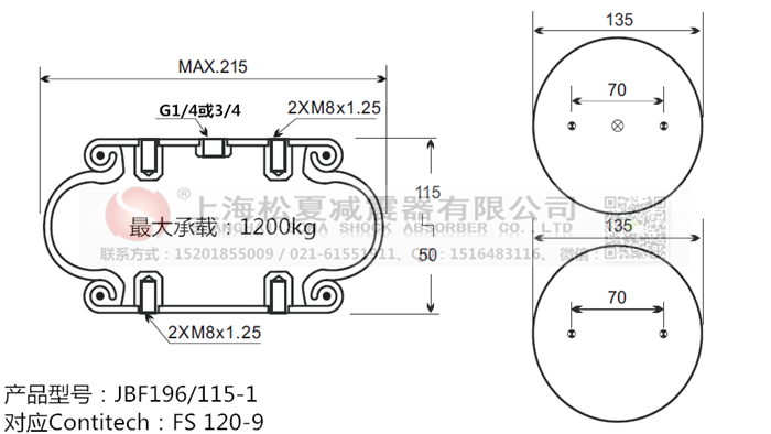 JBF196/115-1橡膠<a href='http://www.fawzimasri.com/' target='_blank'><u>空氣彈簧</u></a>