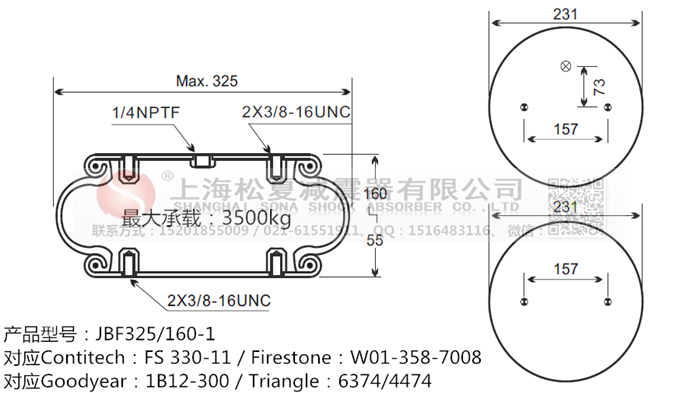 JBF325/160-1橡膠<a href='http://www.fawzimasri.com/' target='_blank'><u>空氣彈簧</u></a>