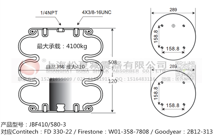 JBF410/580-3橡膠<a href='http://www.fawzimasri.com/' target='_blank'><u>空氣彈簧</u></a>